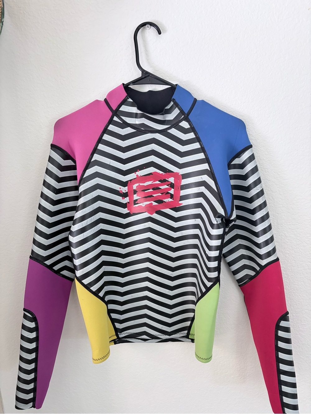 JANGA Wetsuits Limited Edition Rainbow Zebra Neoprene Surf Jacket